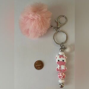 New Kawaii Cow Keychain/Pendant/for backpack/bag with charms /purse charm